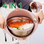 Vegetable Draining Basket - Rotating Washing Basket